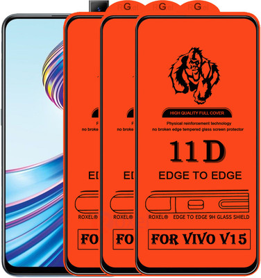 Roxel Edge To Edge Tempered Glass for Vivo V15(Pack of 3)