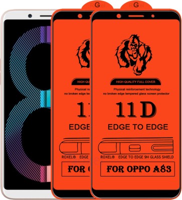 Roxel Edge To Edge Tempered Glass for Oppo A83(Pack of 2)