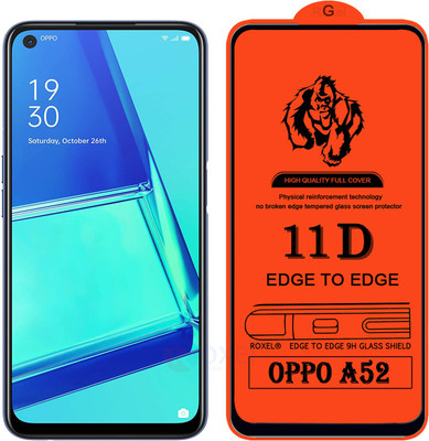 Roxel Edge To Edge Tempered Glass for Oppo A52(Pack of 1)