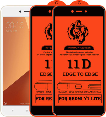 Roxel Edge To Edge Tempered Glass for Mi Redmi Y1 Lite(Pack of 2)