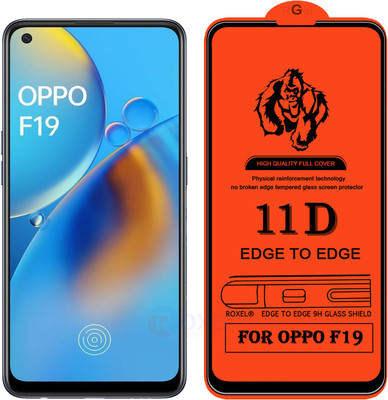 Roxel Edge To Edge Tempered Glass for Oppo F19(Pack of 1)