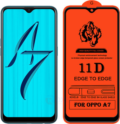 Roxel Edge To Edge Tempered Glass for Oppo A7(Pack of 1)