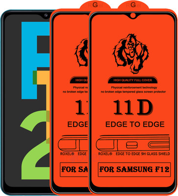 Roxel Edge To Edge Tempered Glass for Samsung F12(Pack of 2)