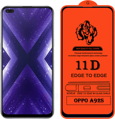 Roxel Edge To Edge Tempered Glass for Oppo A92S(Pack of 1)