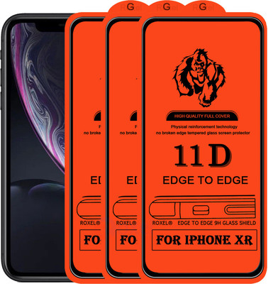 Roxel Edge To Edge Tempered Glass for Apple iPhone XR(Pack of 3)
