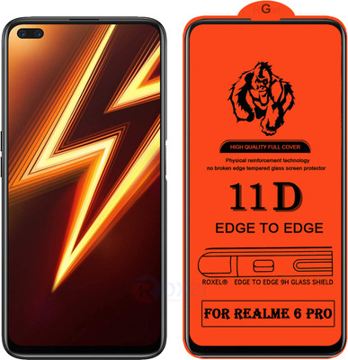 Roxel Edge To Edge Tempered Glass for Realme 6 Pro(Pack of 1)