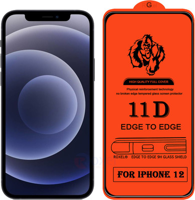 Roxel Edge To Edge Tempered Glass for IPhone 12(Pack of 1)
