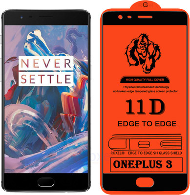 Roxel Edge To Edge Tempered Glass for OnePlus 3(Pack of 1)