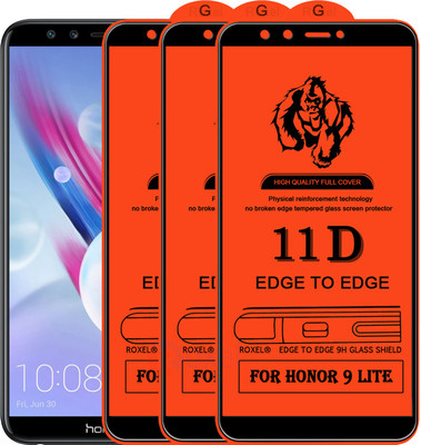 Roxel Edge To Edge Tempered Glass for Honor 9 Lite(Pack of 3)