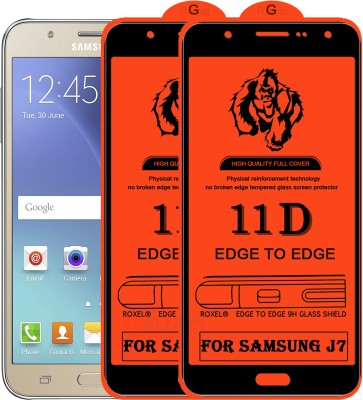 Roxel Edge To Edge Tempered Glass for Samsung Galaxy J7(Pack of 2)
