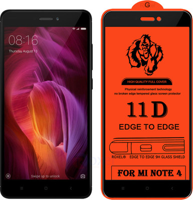 Roxel Edge To Edge Tempered Glass for Mi Redmi Note 4(Pack of 1)