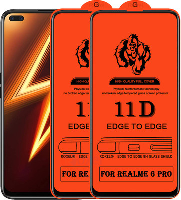 Roxel Edge To Edge Tempered Glass for Realme 6 Pro(Pack of 2)