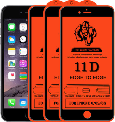 Roxel Edge To Edge Tempered Glass for Apple iPhone 6(Pack of 3)
