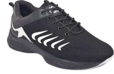 Shuzer68 Solid Premium Trendy Comfortable Lace-up Mesh Sneakers For Men(Black)