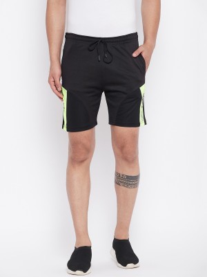 DUKE Self Design Men Black Sports Shorts