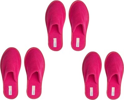 TRAVELKHUSHI Women Slippers(Pink , 10)