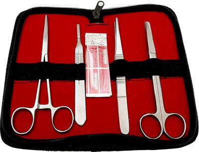 ARINEO Dressing Instruments Set High Quality Surgical Instruments CE Artery Forceps | Dissecting Forceps | Dressing Scissor | BP handle With 4 Blades Stainless Steel 410 Grade (ALL Instrument 6 Inchs) Utility Forceps ARINEO Dressing Instruments Set High Quality Surgical Instruments CE Artery Forceps | Dissecting Forceps | Dressing Scissor | BP handle With 4 Blades Stainless Steel 410 Grade (ALL Instrument 6 Inchs) Utility Forceps