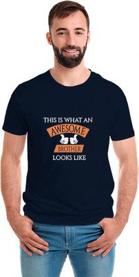 SmarTee Street Printed Men Round Neck Blue T-Shirt