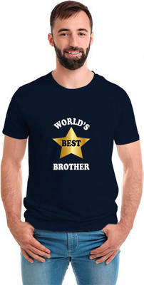 SmarTee Street Printed Men Round Neck Dark Blue T-Shirt