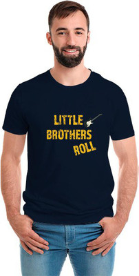 SmarTee Street Printed Men Round Neck Dark Blue T-Shirt