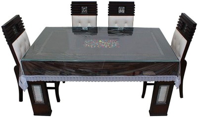 AP creation Embroidered 6 Seater Table Cover(Transparent, PVC)