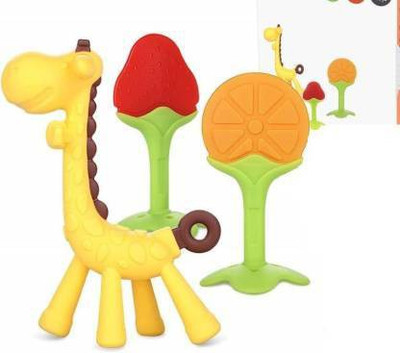 smilykid Baby Fruit nibbler with rattle and Feeding bottle with spoon for kids Teether(Multicolor)