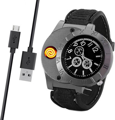Gabbar USB Rechargeable Windproof Electronic Flameless Lighter Watch Creative Mens Best Gift Cigarette Lighter Black uSB Rechargeable Windproof Electronic Flameless Lighter Watch Cigarette Lighter(Black) Gabbar USB Rechargeable Windproof Electronic Flameless Lighter Watch Creative Mens Best Gift Cigarette Lighter Black uSB Rechargeable Windproof Electronic Flameless Lighter Watch Cigarette Lighter(Black)