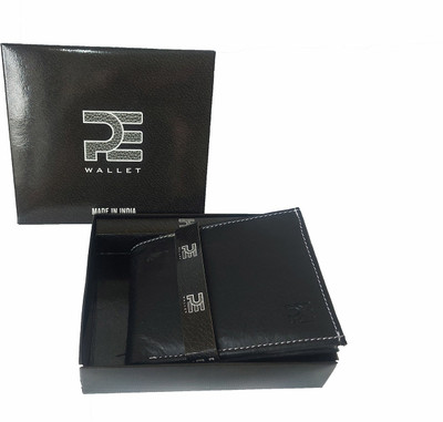57% OFF on PE Men Casual, Formal Black Artificial Leather Wallet(8 Card Slots)