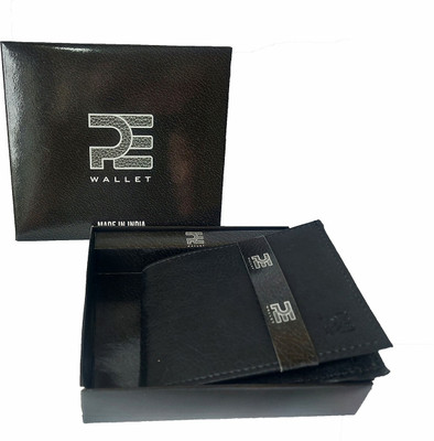 15% OFF on PE Men Casual, Formal Black Artificial Leather Wallet(8 Card Slots)