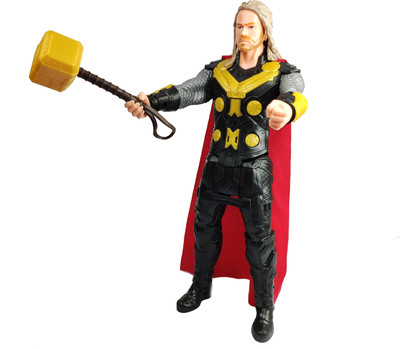 FLYmart ThAORE Action Figure Super Hero| War Action Hero ThAORE with Hammer, Light, Movable Parts and Light at Centre with Arms weapon| SUPER Hero Figure with Detachable Parts and Arms - Set of 1 (Grey-Red) BIG SIZE(Grey, Red) FLYmart ThAORE Action Figure Super Hero| War Action Hero ThAORE with Hammer, Light, Movable Parts and Light at Centre with Arms weapon| SUPER Hero Figure with Detachable Parts and Arms - Set of 1 (Grey-Red) BIG SIZE(Grey, Red)