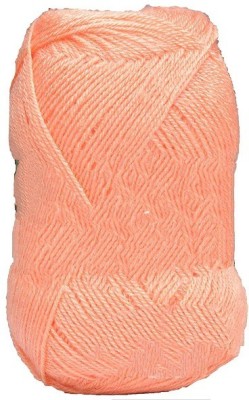 JEFFY Oswal Chirag Peach (200 gm) Wool Ball Hand Knitting Wool/Art Craft Soft Fingering Crochet Hook Yarn, Needle Knitting Yarn Thread Shade no-10