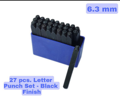 Scorpion Hardened Steel Alphabet Punch Set, 1/4 Inches-6.35mm (Carbon Steel)