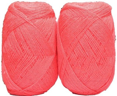 NTGS Oswal Chirag Light Gajri (400 gm) Wool Ball Hand Knitting Wool/Art Craft Soft Fingering Crochet Hook Yarn, Needle Knitting Yarn Thread Shade no-21