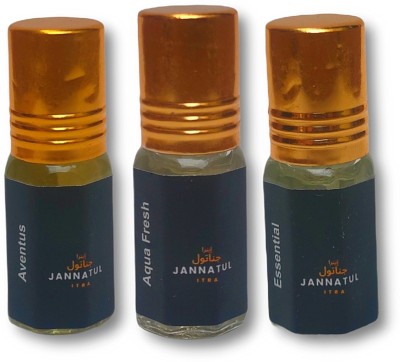 Jannatul itra Aventus | Aqua Fresh | Essential | Perfume/Fragrance Oil Roll-on | Premium Long Lasting Concentrated Attar for Men & Women | Unisex | 4 ml each Herbal Attar(Citrus)