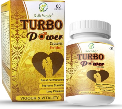 Sudh Vedafy Turbo Power Capsules, Enriched With Swarna Bhasma, Ashwagandha, Safed Musli, Shilajeet & 11 Other Powerful Herbs Extract For Men(Pack of 2)