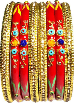 Anshi Creations Lac Bangle Set(Pack of 8)