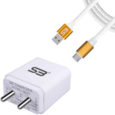 shopbucket 18 W Qualcomm 3.0 3 A Wall Charger for Mobile with Detachable Cable(White, Cable Included)