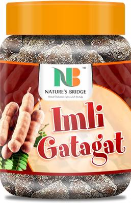 Nature's Bridge Gatagat Emli Candy Imli Candy Jar (Khatta Mitha Swad) (Churan) Tamarind Candy 400 Gm Jar Pack Tamarind Candy