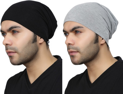 Bismaadh Solid Skull Cap Cap(Pack of 2)