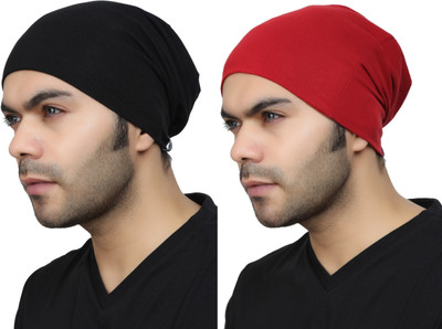 Bismaadh Solid Skull Cap Cap(Pack of 2)