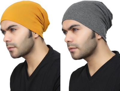 Bismaadh Solid Skull Cap Cap(Pack of 2)