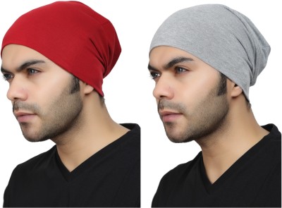 Bismaadh Solid Skull Cap Cap(Pack of 2)