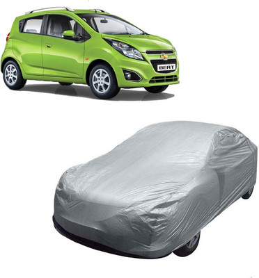 Shronie Car Cover For Chevrolet Beat (Without Mirror Pockets)(Silver)