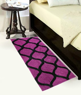 SPA Furnishing Purple, Black Polyester Area Rug(2 ft,  X 6 ft, Rectangle)