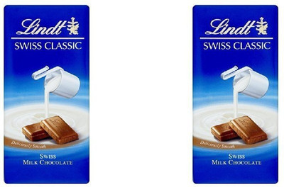 LINDT Swiss Classic Milk Chocolate Bars(2 x 100 g)