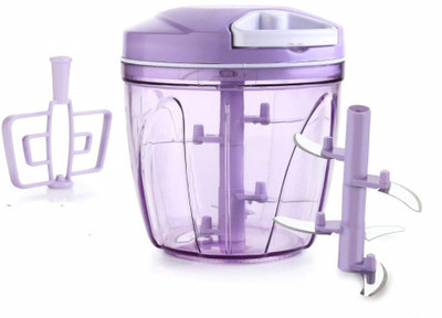SWISS WONDER IIV -463-New Handy Plastic Chopper 1000ml with 5 Blades 2 in 1 Vegetable & Fruit Chopper(1 x Chopper)