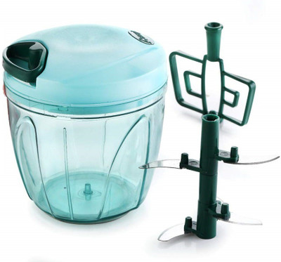 SWISS WONDER New Handy Plastic Chopper 1000ml with 5 Blades 2 in 1 Vegetable Chopper(1 x Dori Chopper)