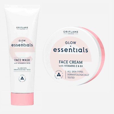 Oriflame Glow Essentials Face Wash and Face Cream (Combo of 2)(2 Items in the set)