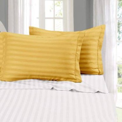 KEERRAZ Cotton Pillows Cover(Pack of 2, 71 cm*45 cm, Yellow)