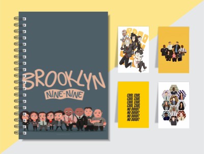 Macro BROOKLYN NINE NINE COLLECTION A5 Diary RULED 160 Pages(Multicolor, Pack of 5)